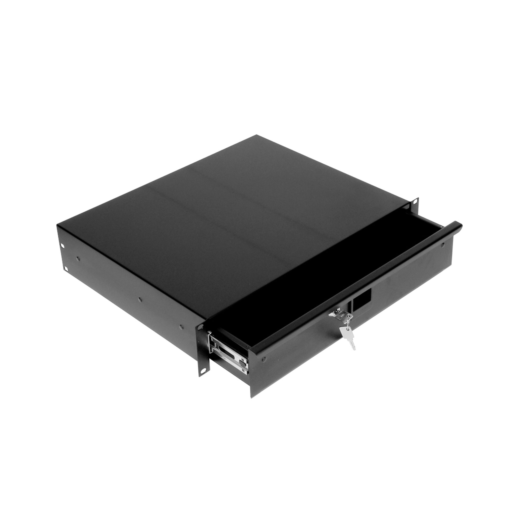 19"-Schublade abschließbar 2HE, 367mm tief - r1292kh