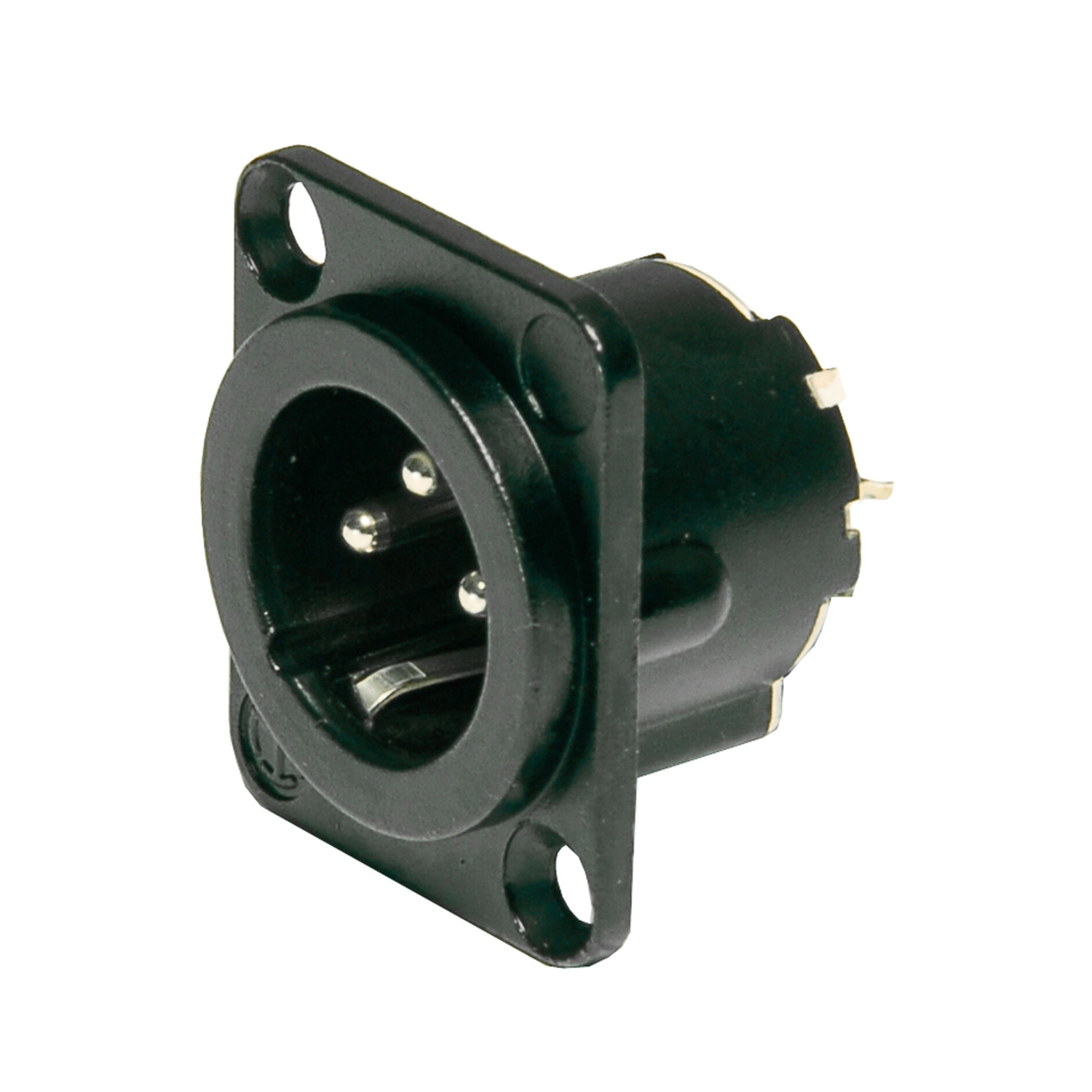 xLR Chassis Male 3 polig, Schwarz - vn-nc3mdlx-bagh