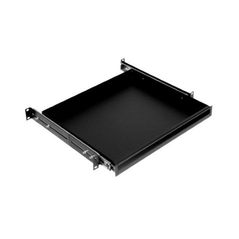 19"-Schreibplatte und Schublade 1HE