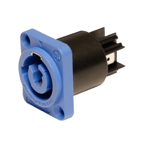 PowerCON Male Chassis (blau)
