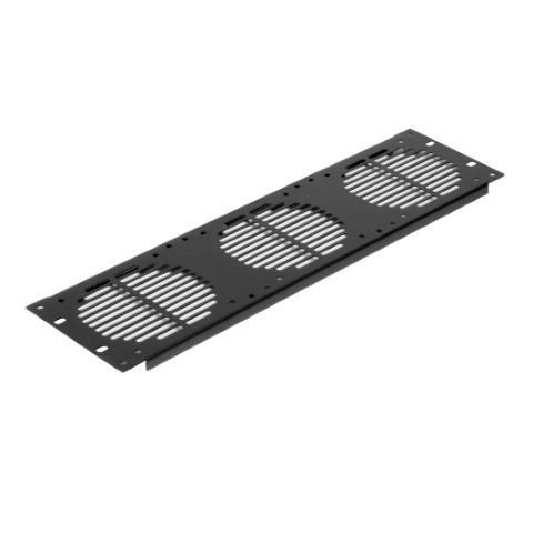 Placa 19" 3U para 3 ventiladores