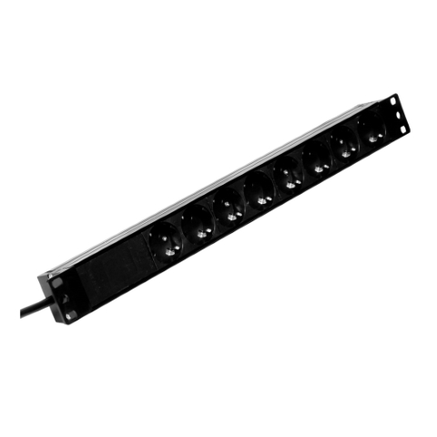 19" 1U POWERBOX, 8 FR/BE FRONT