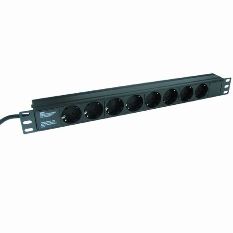 19" 1U Powerbox, 8 Front