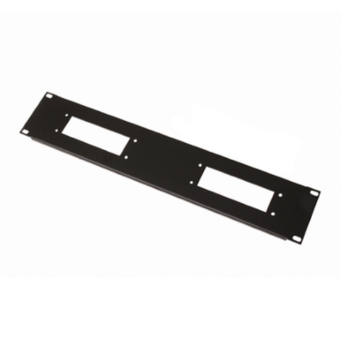 19" Rack Panel 2U, 2x Harting 16/40/72