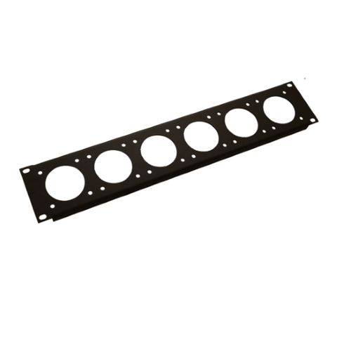19" Rack Panel 2U, 6x 56mm dia