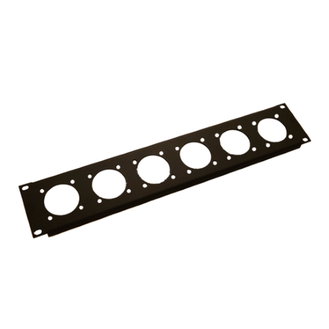 19" Rack Panel 2U, 6x 52mm dia